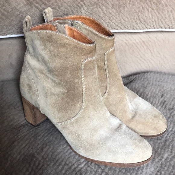 J Crew Natural Factory Quinn Suede Ankle Booties - Picture 3 of 8